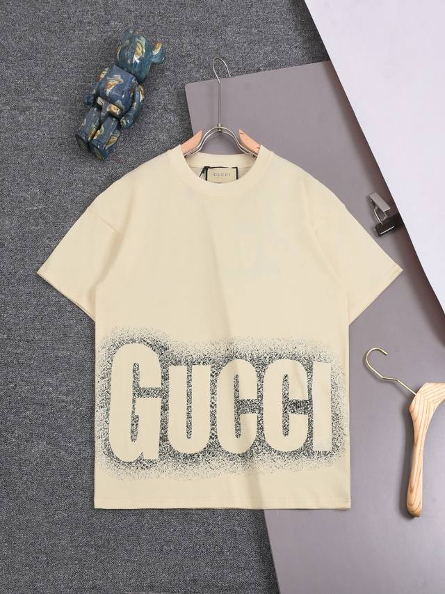 High Quality Cucci Front And Back Hollow Inkjet Starlight T-Shirt 25Ss Spring An