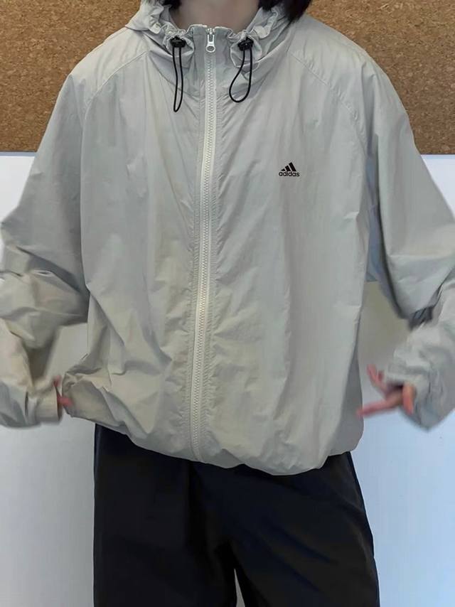 adidas Adidas Cold Gray Heavy High Quality Loose Sun Protection Jacket Jacket
