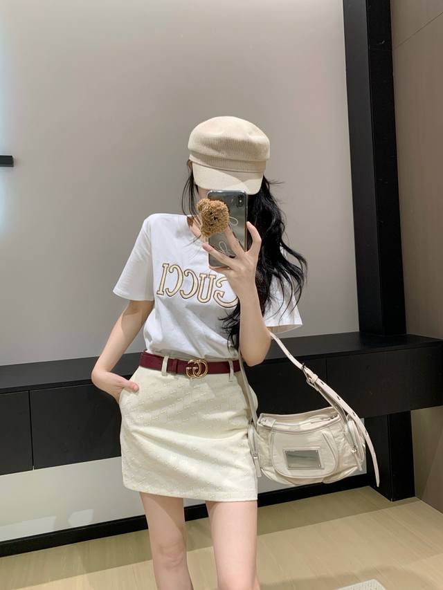 New Skirt Gucci Gucci 25 Spring And Summer New Exclusive New Logo Short T + Doub