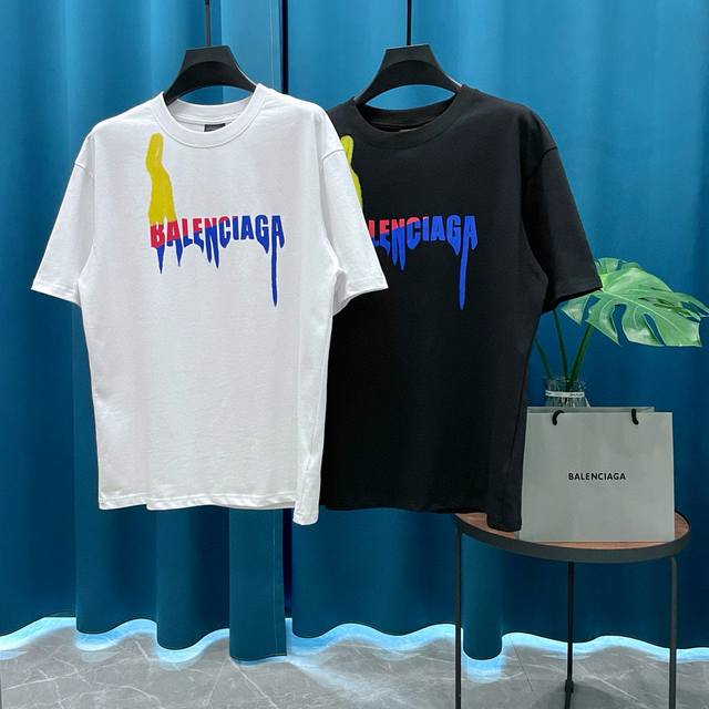 Heavy High Version Balenciaga Paris Balenciaga New Boutique Printed Logo Short-S
