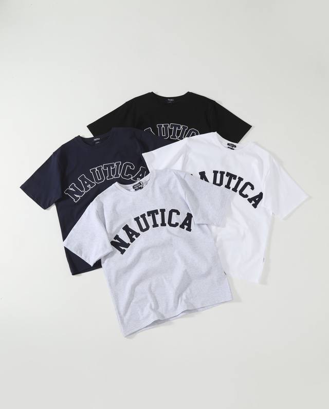 Nautica Japanese Loose Letter Short-Sleeved T-Shirt, Supervised By Hasegawa, Hea