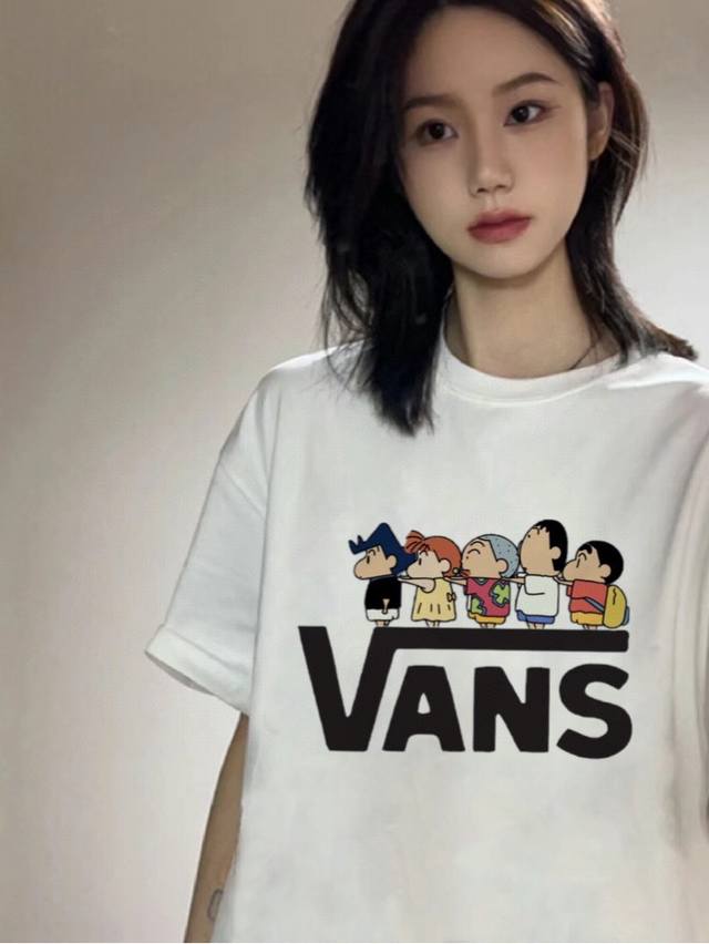 vans Vans Kasugabe Protection Team Crayon Shin-Chan Cotton Straight T-Shirt C