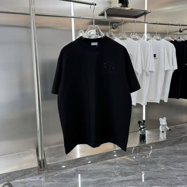 dior Dior 2025Ss New Letter Sequin Embroidery Couple Casual Short-Sleeved T-S