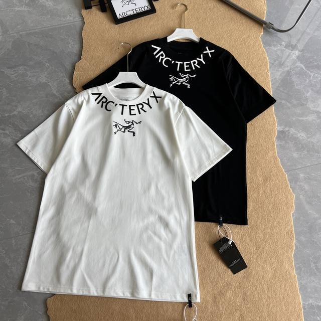 arc'teryx Arc'teryx New Summer Round Neck Letter Silicone Short-Sleeved T-Shi