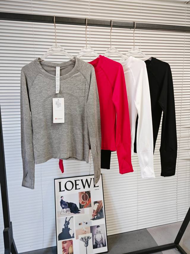 Real Shot Lulu's Same Yoga Clothes Seamless One-Piece Swiftly Long-Sleeved Sport