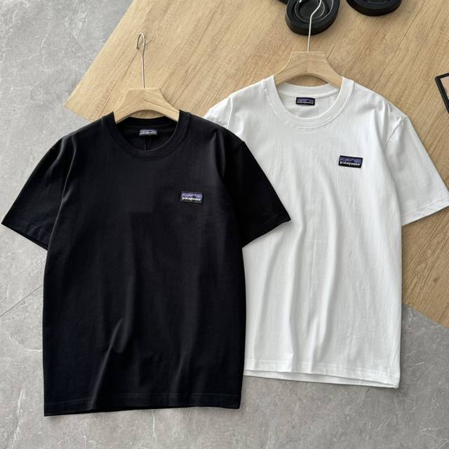 patagonia Patagonia Embroidered Patch Logo Short-Sleeved T-Shirt Unisex Origi