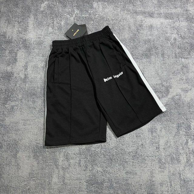 Palm Angels Classic Logo Print Side Stripe Sports Shorts Design Features - Strip