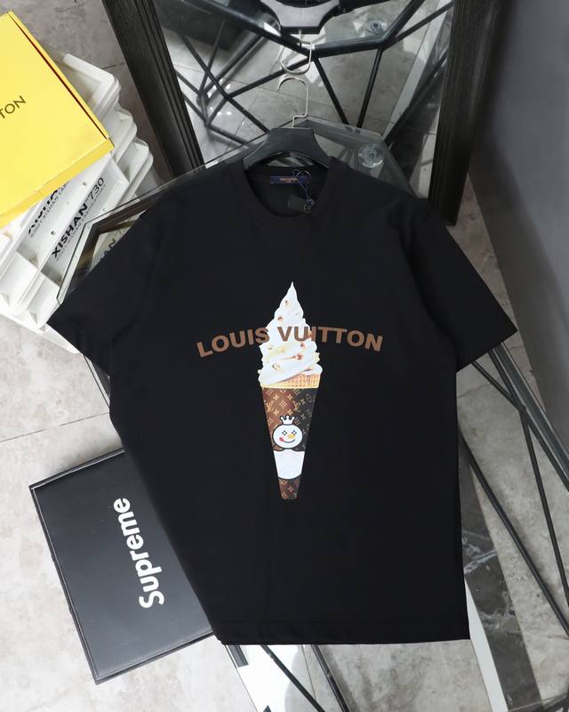 Top Version Lv 25Ss Louis Vuitton Louis Vuitton Cone Short Sleeves Logo Pattern