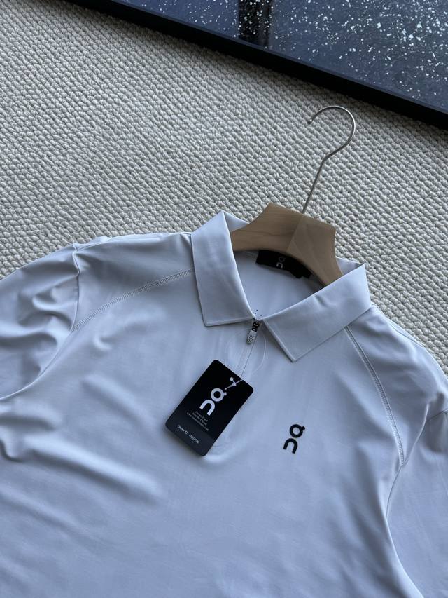 For On Ang Running Men's Summer Polo Shirt Quick-Drying Outdoor Sports Training