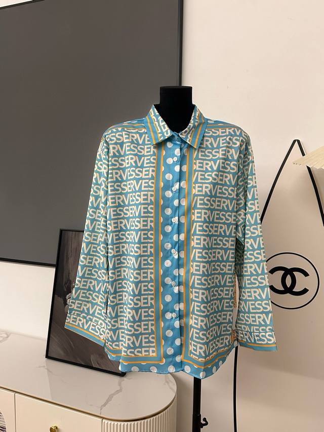 versace Versace Full Print Retro Sun Protection Shirt Style No. 25671905786 C
