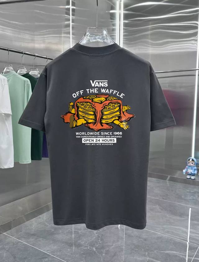 Vans Series Counter Retro Couple Printed Short-Sleeved T-Shirt With Dropped Shou