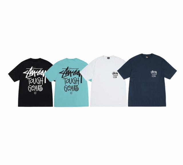 New Model Number S083 Stussy Stussy Ss24 Screen Printing Pattern Logo Print Shor