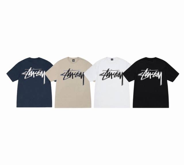New Model Number S078 Stussy Dizzy Stock Tee Dizzy Phantom Print Round Neck Shor