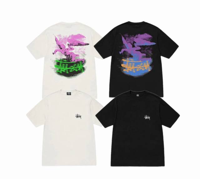 New Model Number S055 Stussy Stussy Trendy Fallen Angel Print Trendy Brand Loose