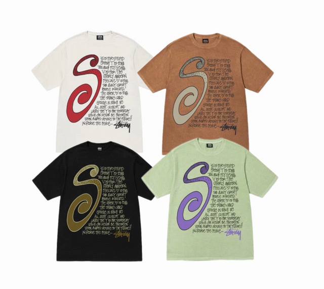 New Model Number S051 Stussy Stussy Big S Conversation Print Trendy Brand Loose