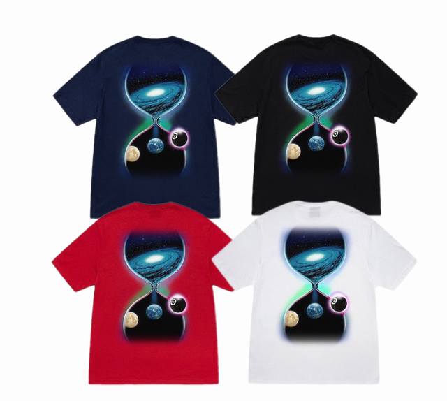New Model Number S046 Stussy Stussy Fashion Hourglass Universe 8 Ball Print Roun