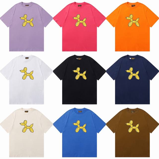 d102 9 Colors 2025Ss Bieber Same Style Smiley Face Drew Balloon Print Short-S