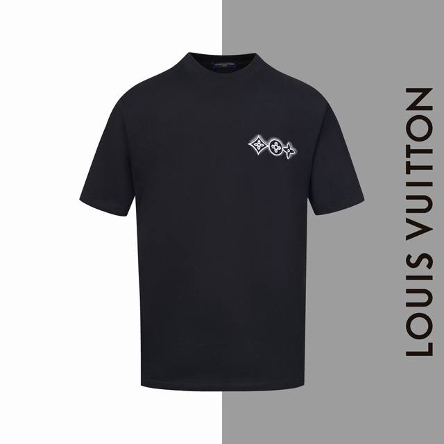 Style#Z88 Lv Splash Ink Large Logo Cloud Embroidery Round Neck Short Sleeves Sam
