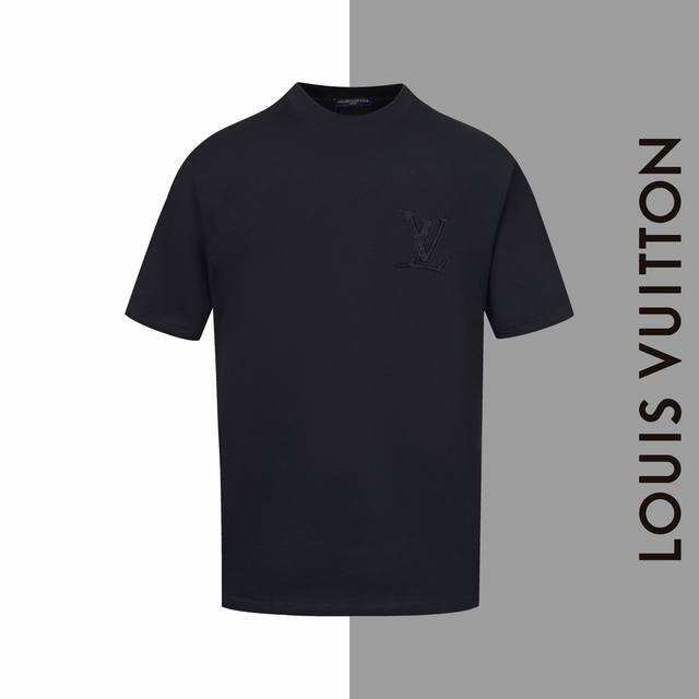 Style#Z31 Lv3D Large Logo Embroidery Round Neck Short Sleeves Same Style As Loui