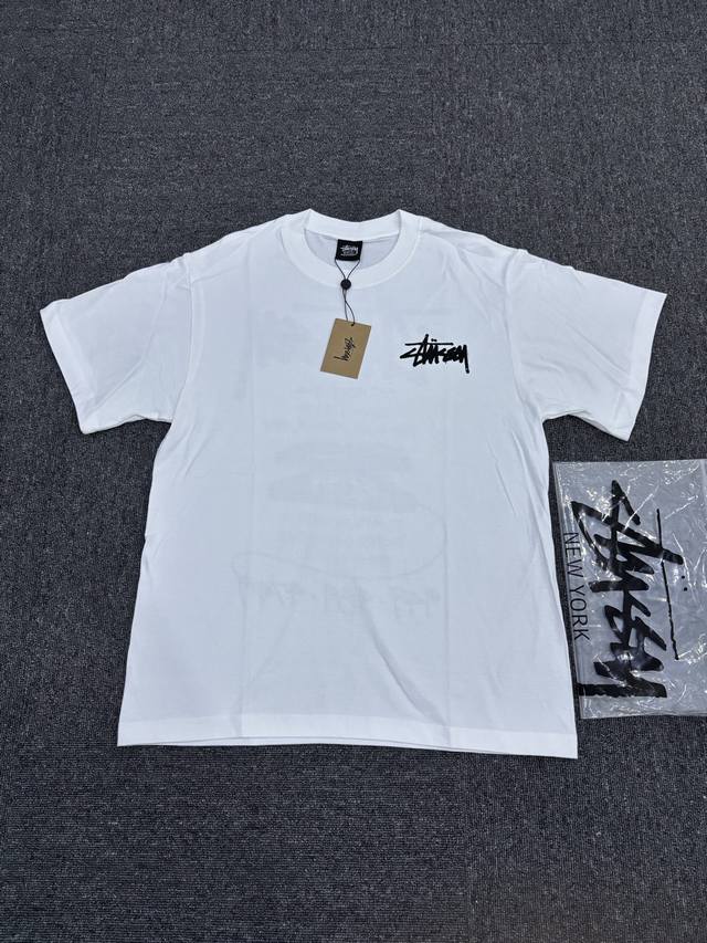 Stussy Phone Short Sleeve Screen Printing Cylindrical Cloth 230G Style No. Xm028