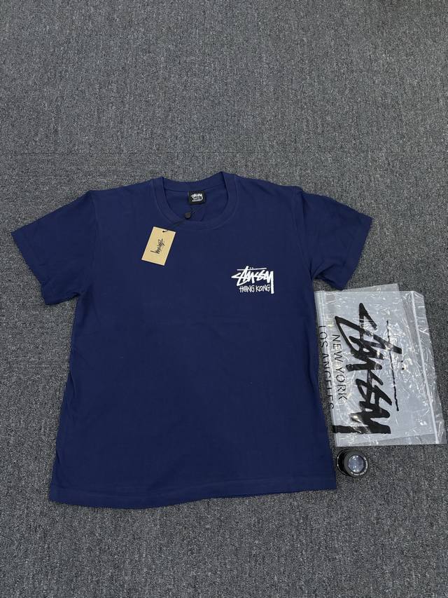 Stussy Hong Kong Limited Short Sleeve Screen Printing Cylindrical Cloth 230G Sty