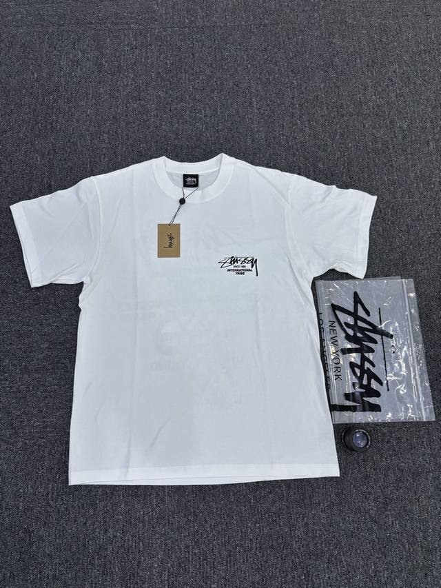 Stussy Holiday Limited Short Sleeve Screen Printing Cylindrical Cloth 230G Style