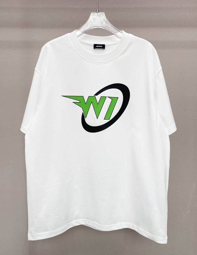 we11Done Ss-High Version Lightning Logo Printing Neat And Bright 100% Cotton