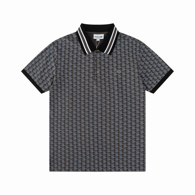 lacoste French Crocodile 2025 Spring And Summer New Men's Lapel Polo Shirt Co
