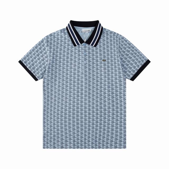 lacoste French Crocodile 2025 Spring And Summer New Men's Lapel Polo Shirt Co
