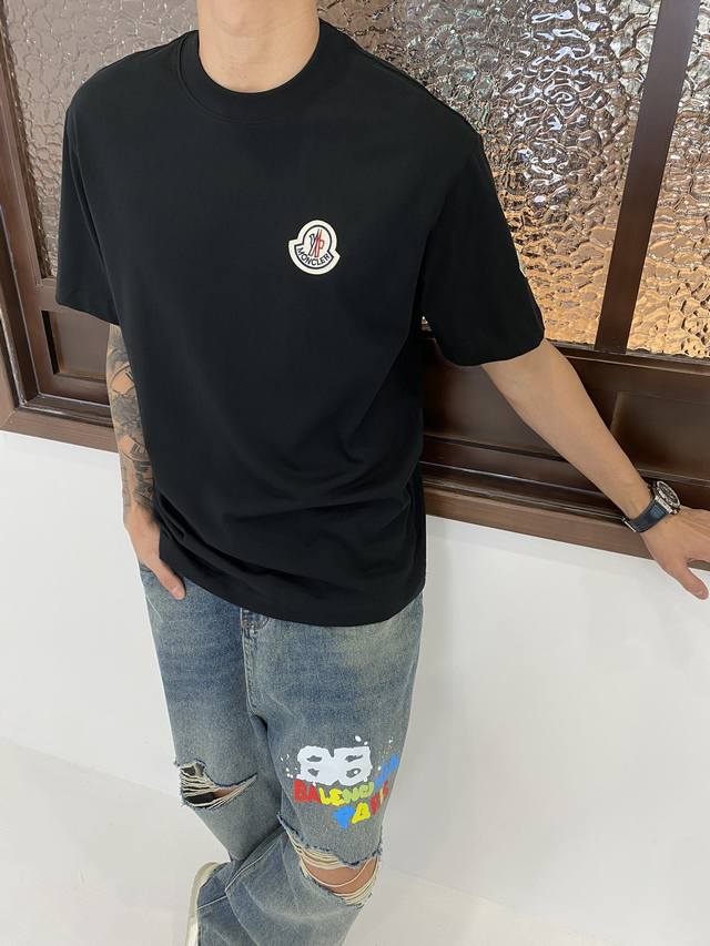 moncler Basic Chapter Embroidered Short-Sleeved T-Shirt, Simple And Versatile