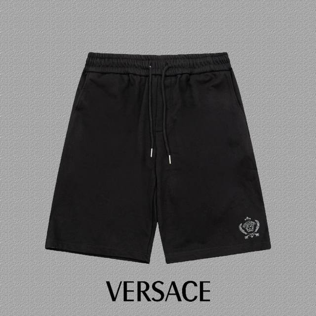 Versace Classic Medusa Embroidered Shorts Hot Sale Custom Made 400G Active Versi