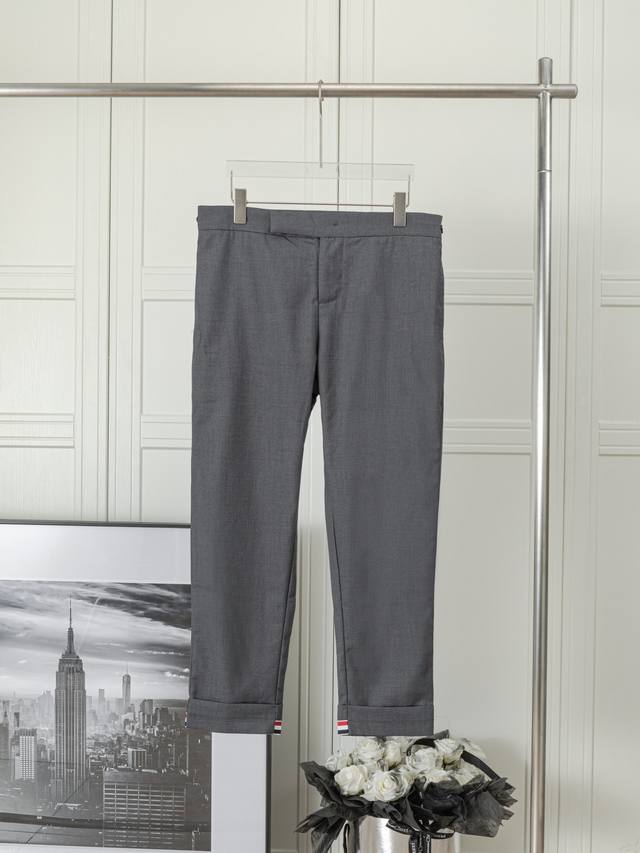 Red, White And Blue Ribbon Cropped Trousers Thom Browne Red, White And Blue Ribb