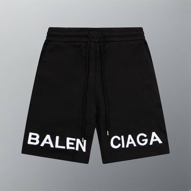High Version Balenciaga Simple Logo Embroidered Shorts Made Of 360G High-Quality