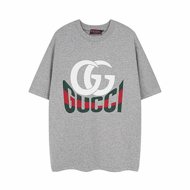 Available All Year Round Gucci Gucci Letter Logo Printed Round Neck Short Sleeve