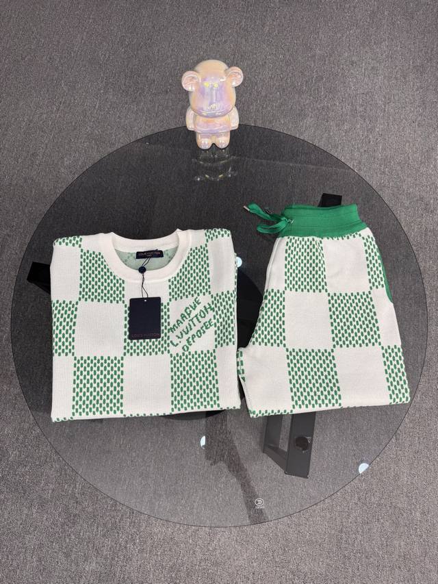 Top Version Difference Currency 25Ss Louis Vuitton Checkerboard Shorts Jacquard