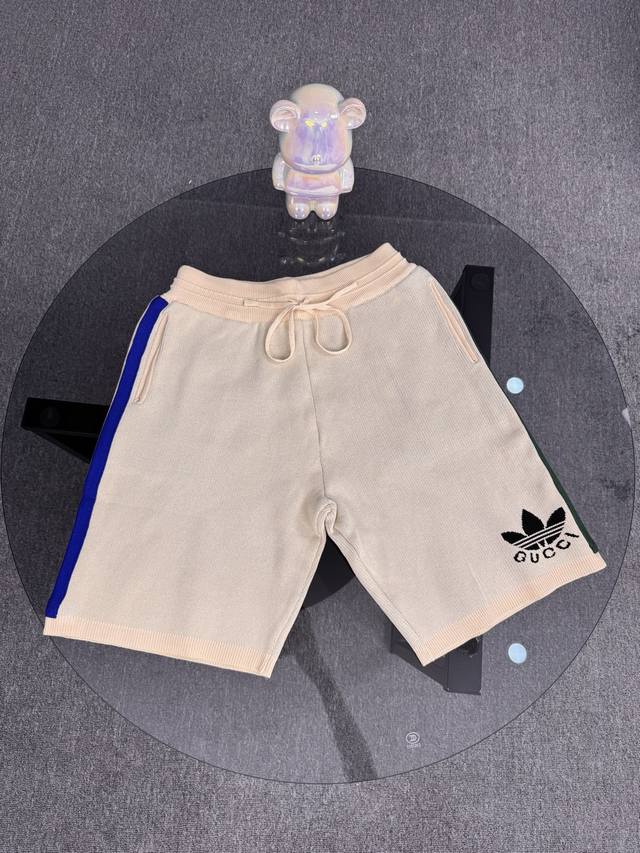 Top Version Difference Currency 25Ss Gucci Co-Branded Adidas New Ribbon Knitted