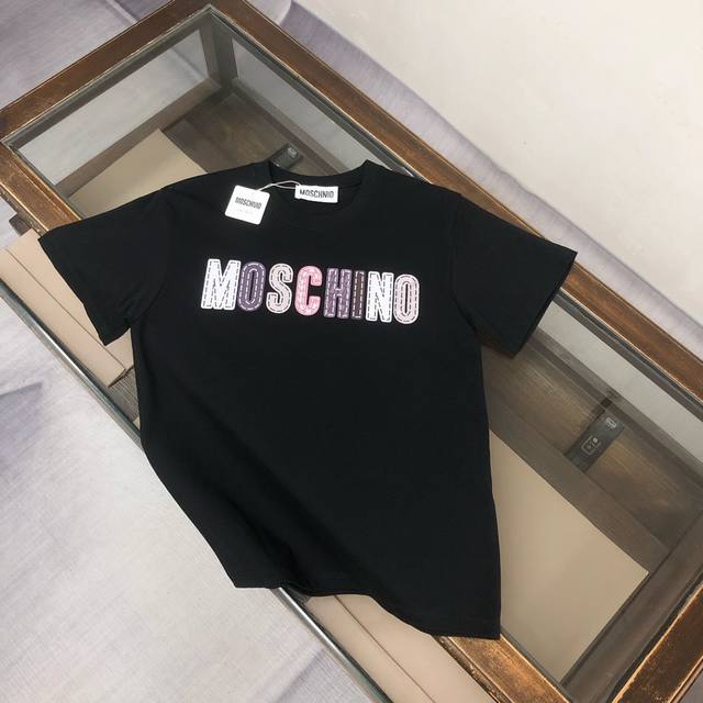 moschino 2025 Latest Short-Sleeved T-Shirt, Absolutely Top-Notch Hit, Three-D