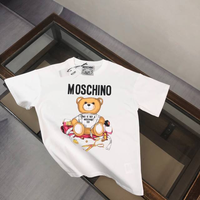 moschino 2025 Spring And Summer New Couple Round Neck Short-Sleeved T-Shirt C