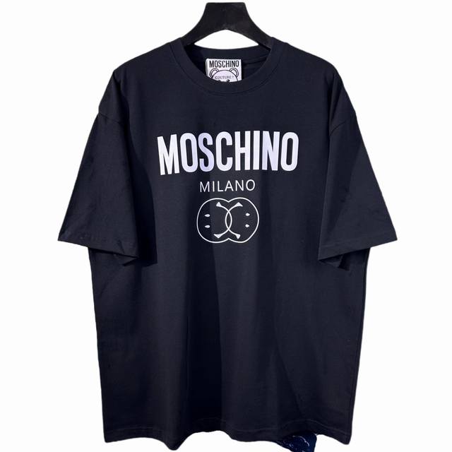moschino 2025 Latest Fashion Brand Couple Classic Logo Print Round Neck T-Shi