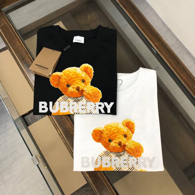 Burberry Brand Trendy Logo Printed Short-Sleeved T-Shirt Customized Top 50 Doubl