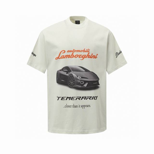 balenciaga Paris 25Ss Lamborghini Racing Short Sleeves Using Specific Heavy 1