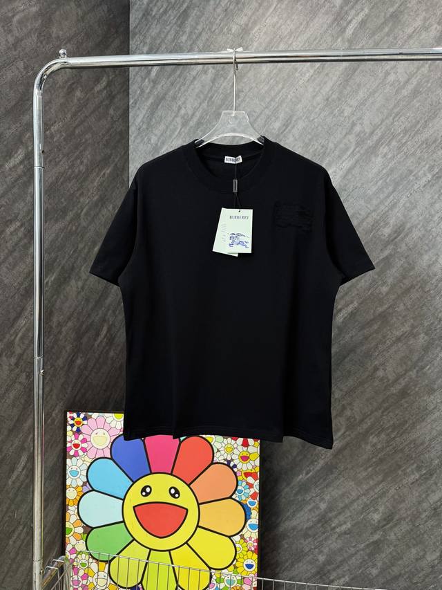 Style Number G107 Burberry Burnt Flower War Horse Embroidery Round Neck Short Sl