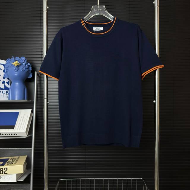 419 Arrived On The Same Day, Ready To Match Hermes 25Ss Colorblock Collar Swe