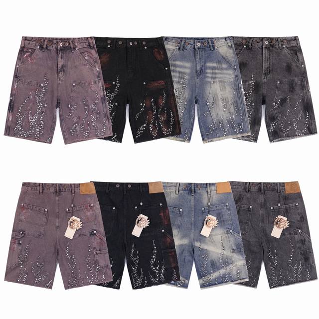 Style No. Xk3322 European And American Style Heavy-Duty Diamond-Studded Denim Sh