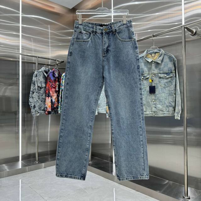 lv 25 New Product, Back Pocket Letter Logo Printed Jeans, Specific Latest Bra