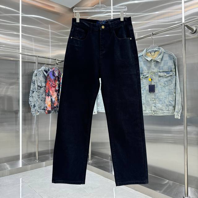 lv 25 New Product, Back Pocket Letter Logo Printed Jeans, Specific Latest Bra