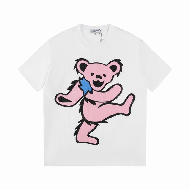 White Background Top Version Loew*25 New Spring And Summer Dancing Bear Ears Stu