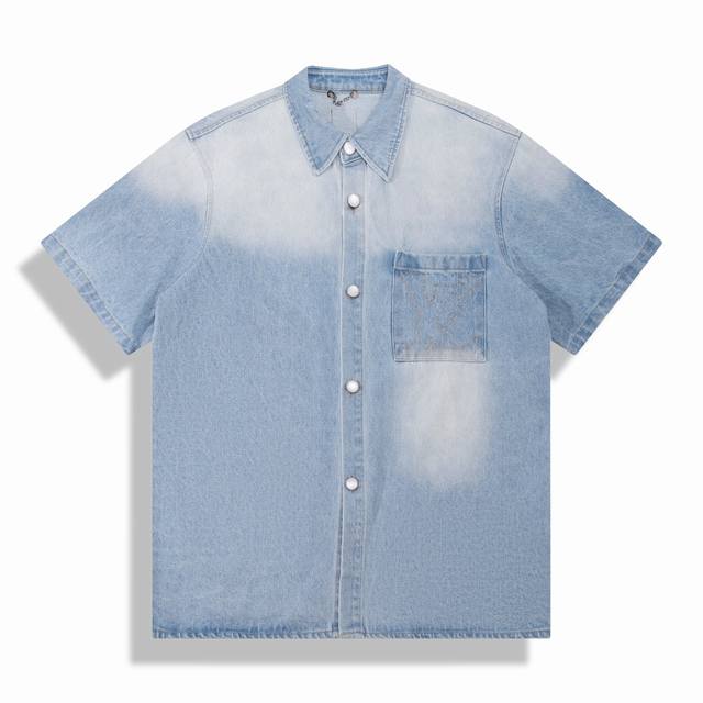 Correct Version High Quality 1V 2025 New Style Pocket Embroidered Logo Denim Sho