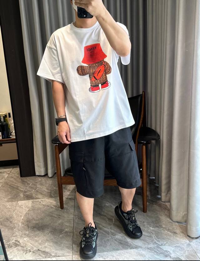 Style No.: F086 Fendi 25Ss Master Designed Trendy New Product Printed Round Neck