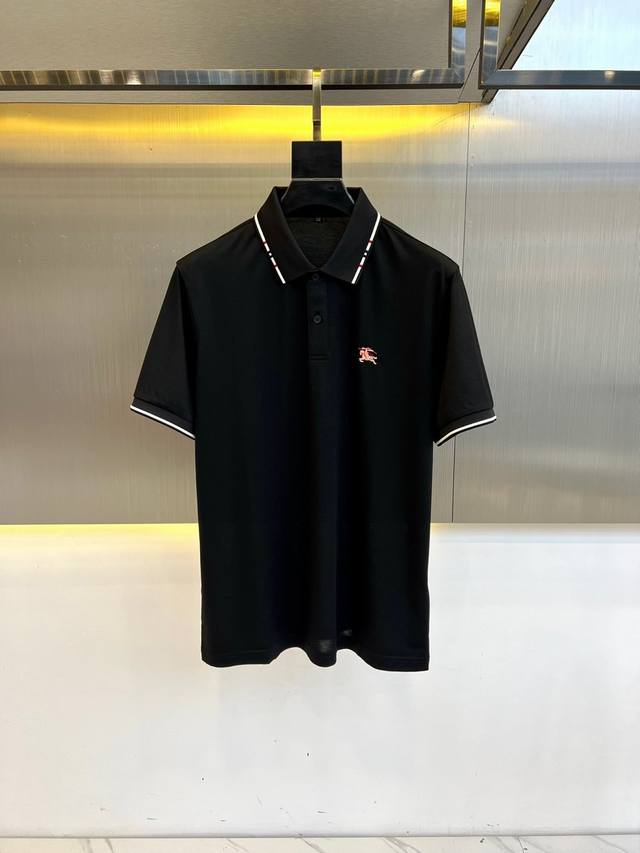 bur Burberry 2025S Summer New Product Design Fashion Lapel Warhorse Polo Shir